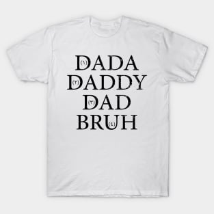 Dada Daddy Dad Bruh with arabic numbers Vintage T-Shirt